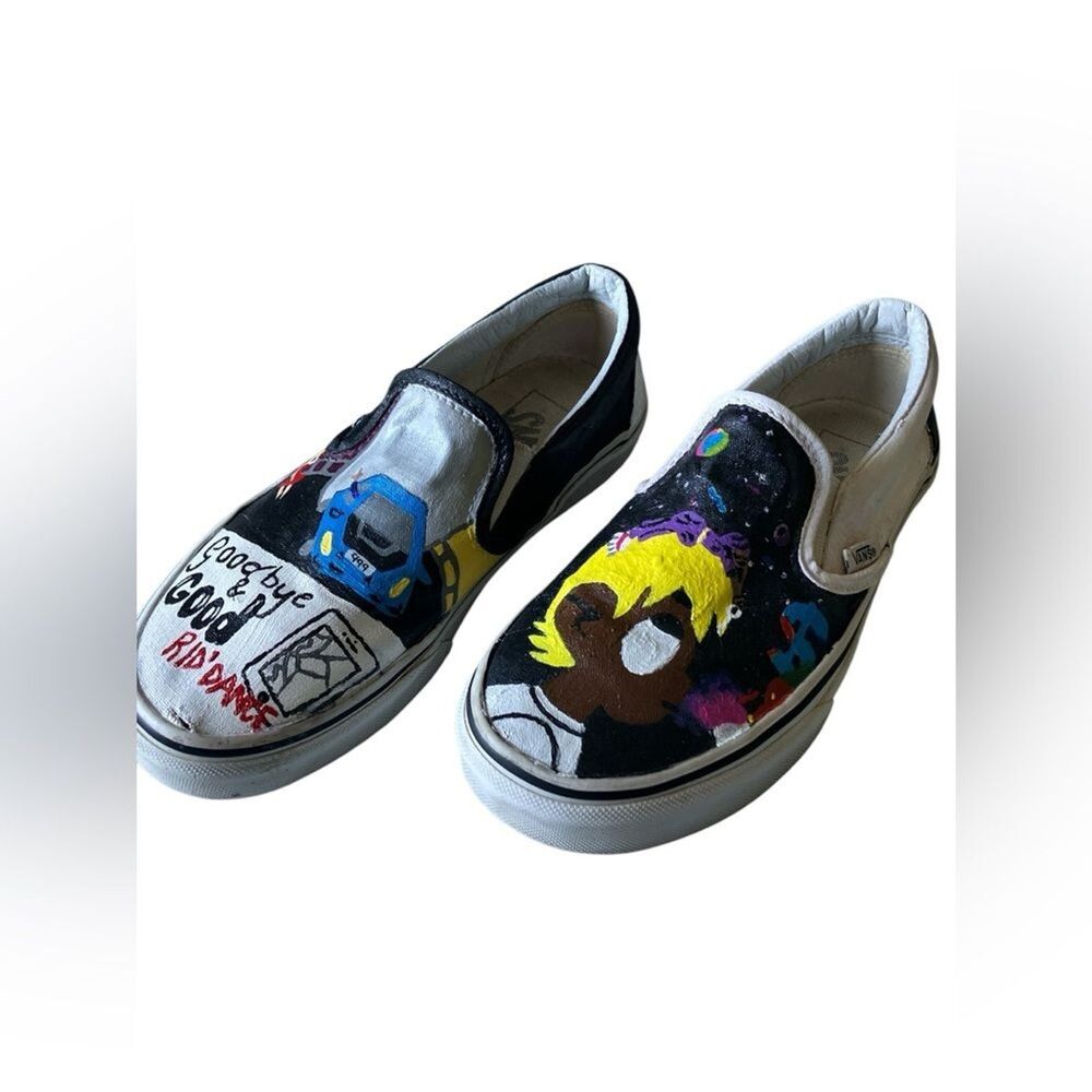 Vans Size 6 Hand Painted Rap Street Style Music Art